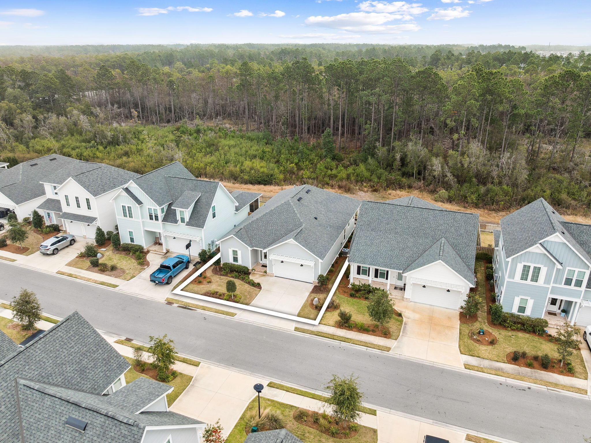 129 Suwannee Dr Inlet Beach Inlet Beach, FL 32461 - Photo 4 of 43 an aerial view of residential houses with outdoor space and parking
