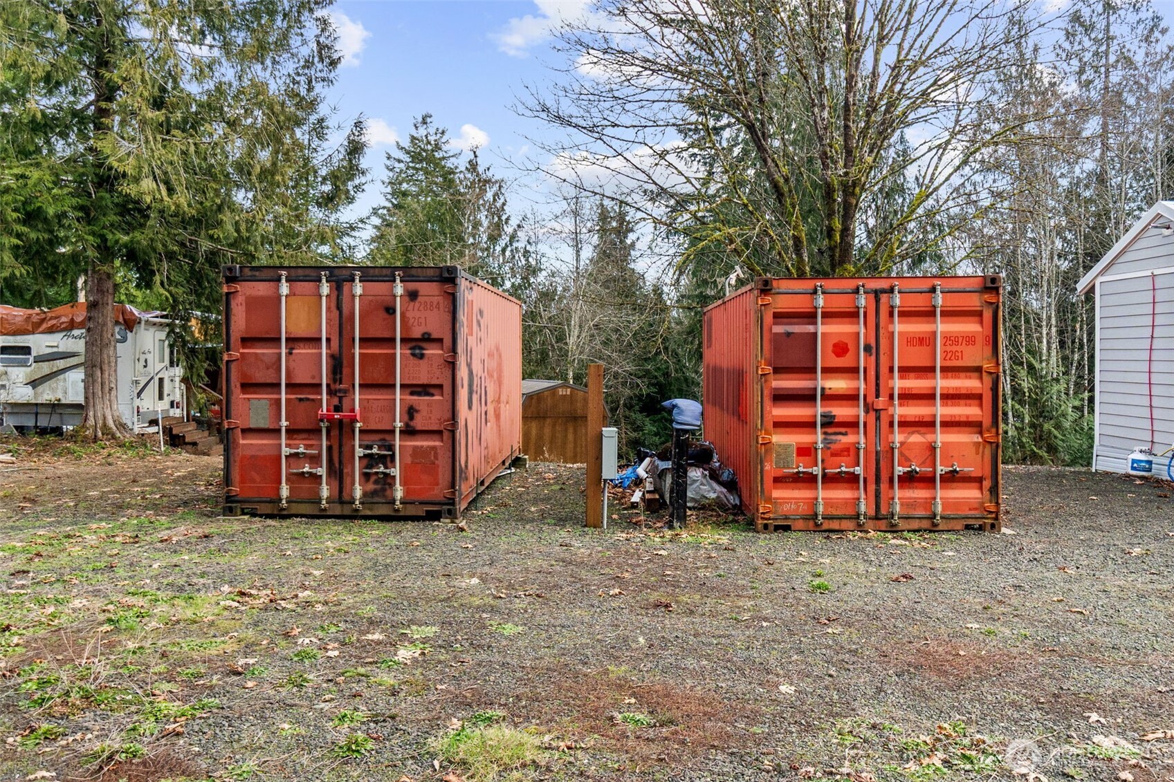21 West Prairie Loop Road Elma, WA 98541 - Photo 14 of 40 a view of a backyard with large trees and a sink