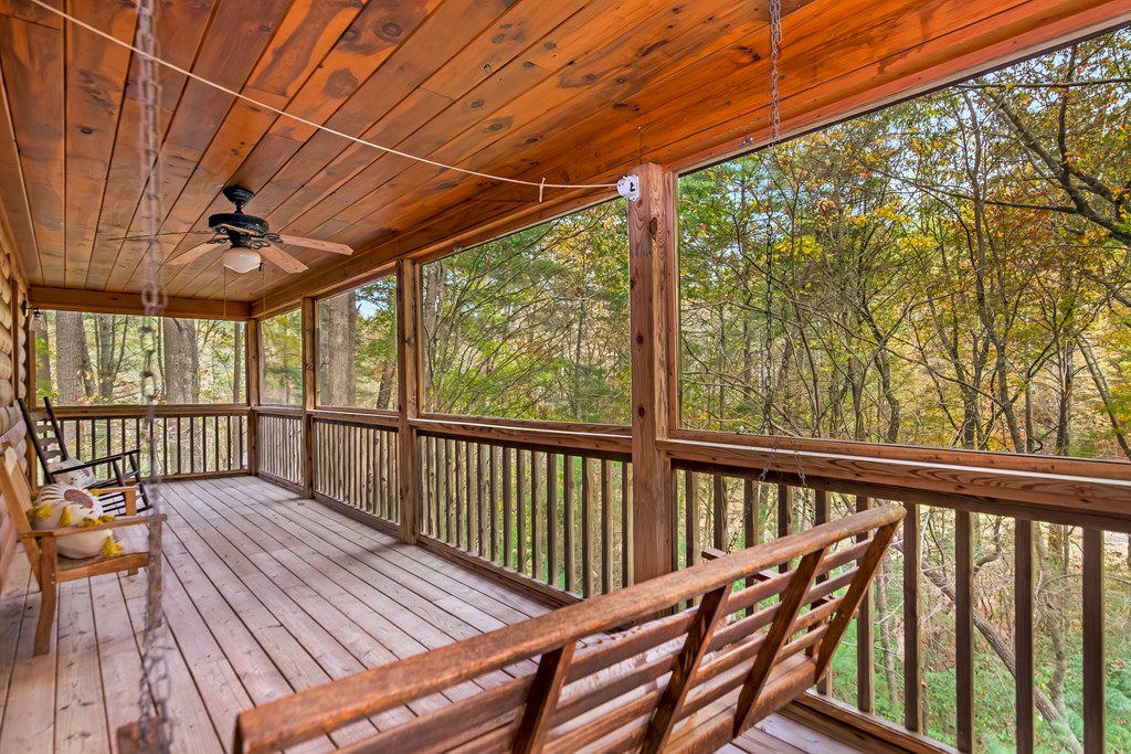 125 Waters Road Ellijay, GA 30536 - Photo 23 of 68 a view of balcony with wooden floor