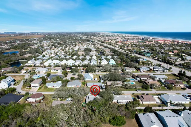 an aerial view of a city with lots of residential buildings