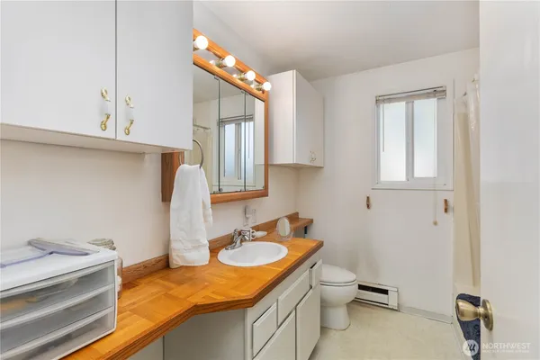 a bathroom with a sink and a toilet