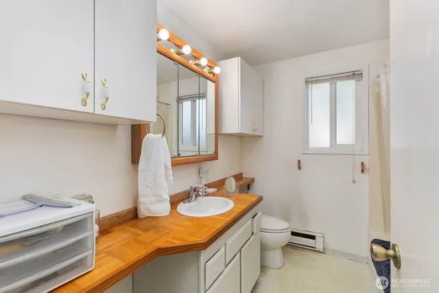 a bathroom with a sink and a toilet