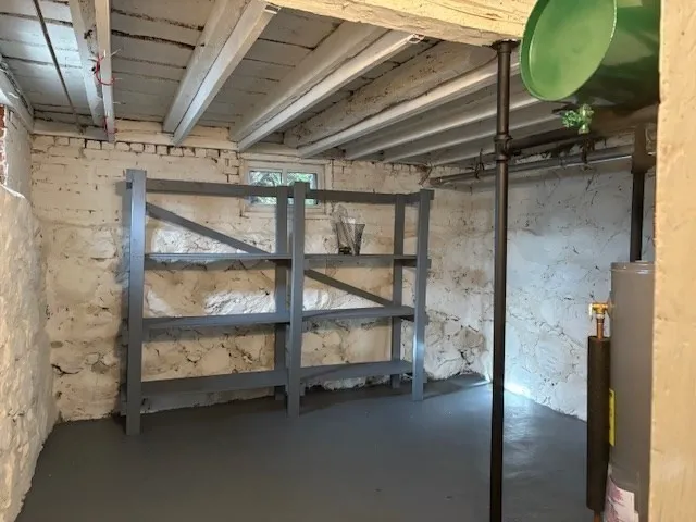 a view of water heater room