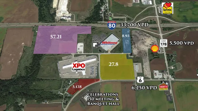 a view of a golf course with a garden