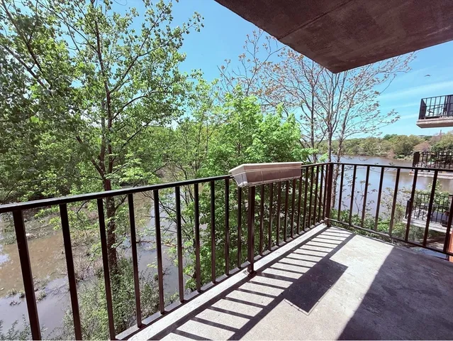 a lobby with furniture