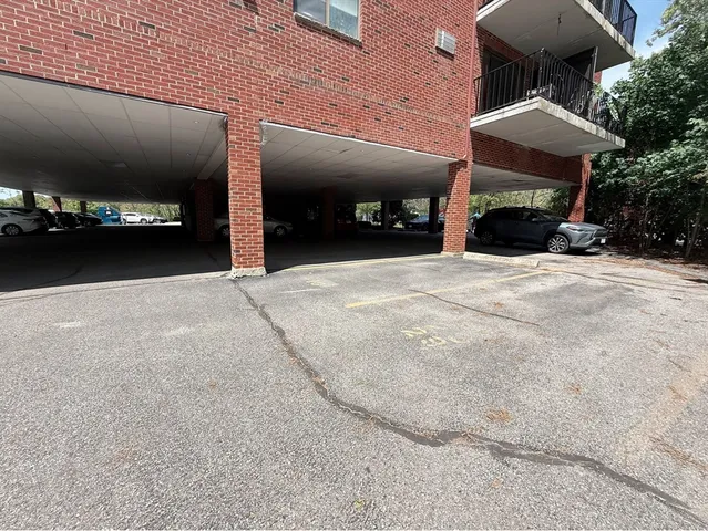 a big room with large windows