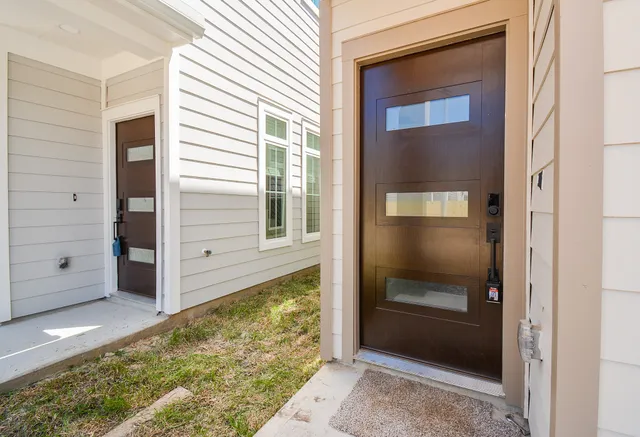 a view of an entryway door