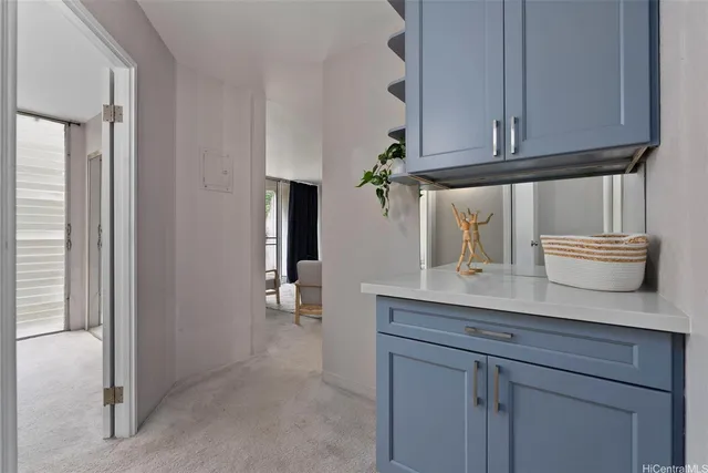 a view of cabinets and chair