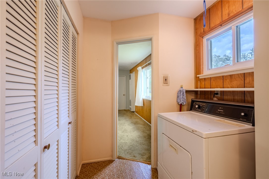 8226 Cedar Road Chesterland, OH 44026 - Photo 25 of 46 Laundry area with washer / clothes dryer and carpet flooring