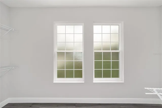 an empty room with a window