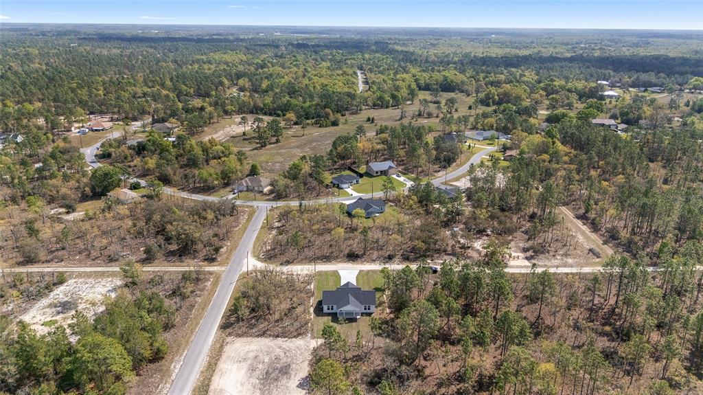 1370 Northeast 151 Avenue Williston, FL 32696 - Photo 50 of 51 an aerial view of residential houses with outdoor space and trees