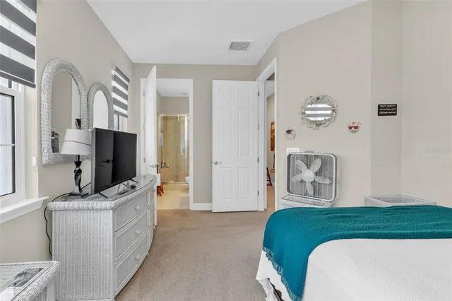 a view of a lake with outdoor space