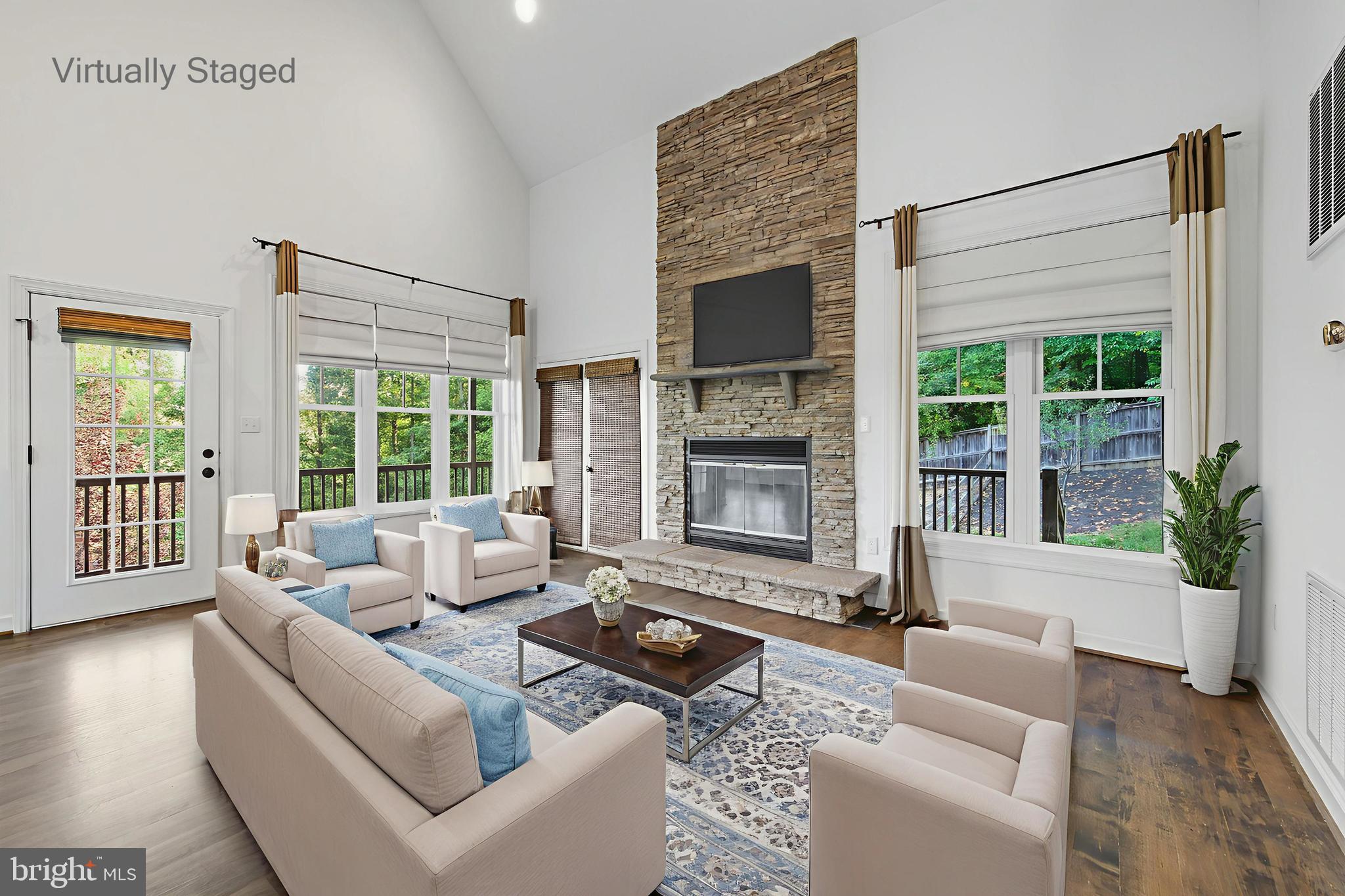 540 Mcdonalds Farm Road Linden, VA 22642 - Photo 14 of 60 a living room with furniture and a fireplace