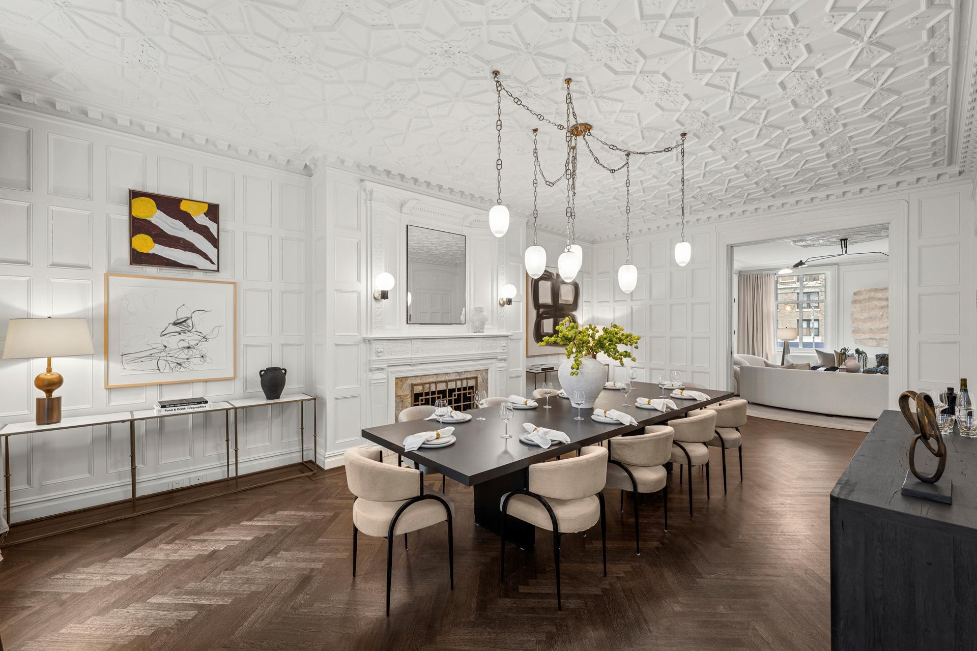 390 West End Avenue, Unit 2A Manhattan, NY 10024 - Photo 3 of 27 a view of a dining room with furniture and wooden floor