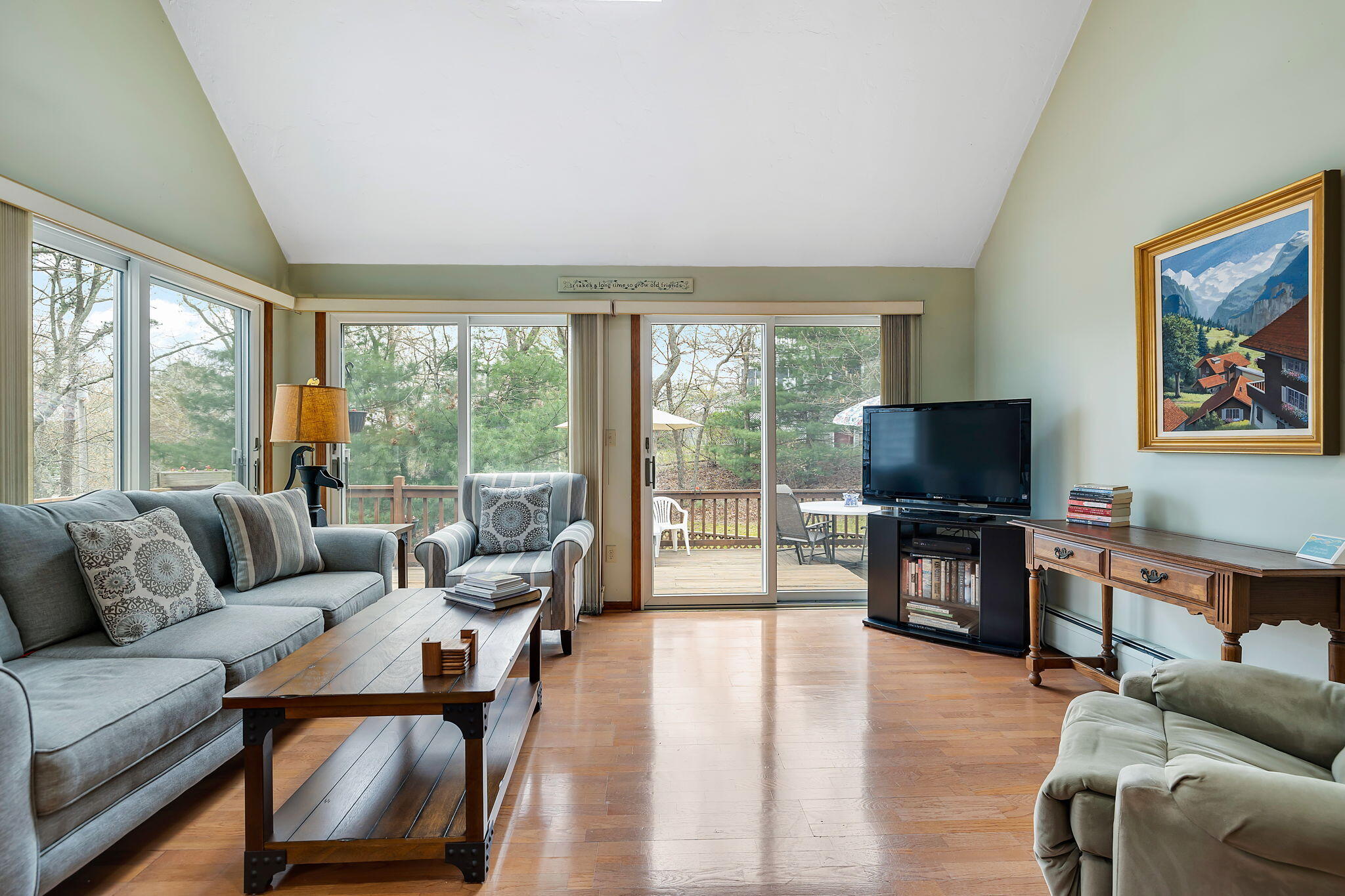 5 Vista Circle Centerville, MA 02632 - Photo 12 of 43 a living room with furniture and a flat screen tv