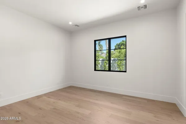 an empty room with a window