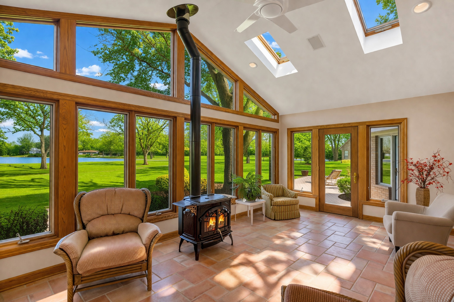 2321 Coach Road Long Grove, IL 60047 - Photo 33 of 83 a living room with furniture and floor to ceiling windows