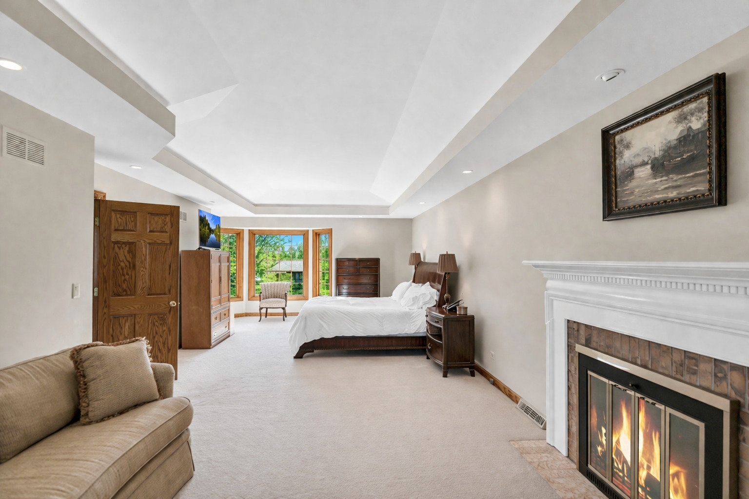 2321 Coach Road Long Grove, IL 60047 - Photo 44 of 83 a living room with furniture and a fireplace