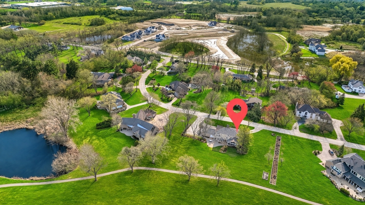 2321 Coach Road Long Grove, IL 60047 - Photo 83 of 83 an aerial view of residential houses with outdoor space and trees