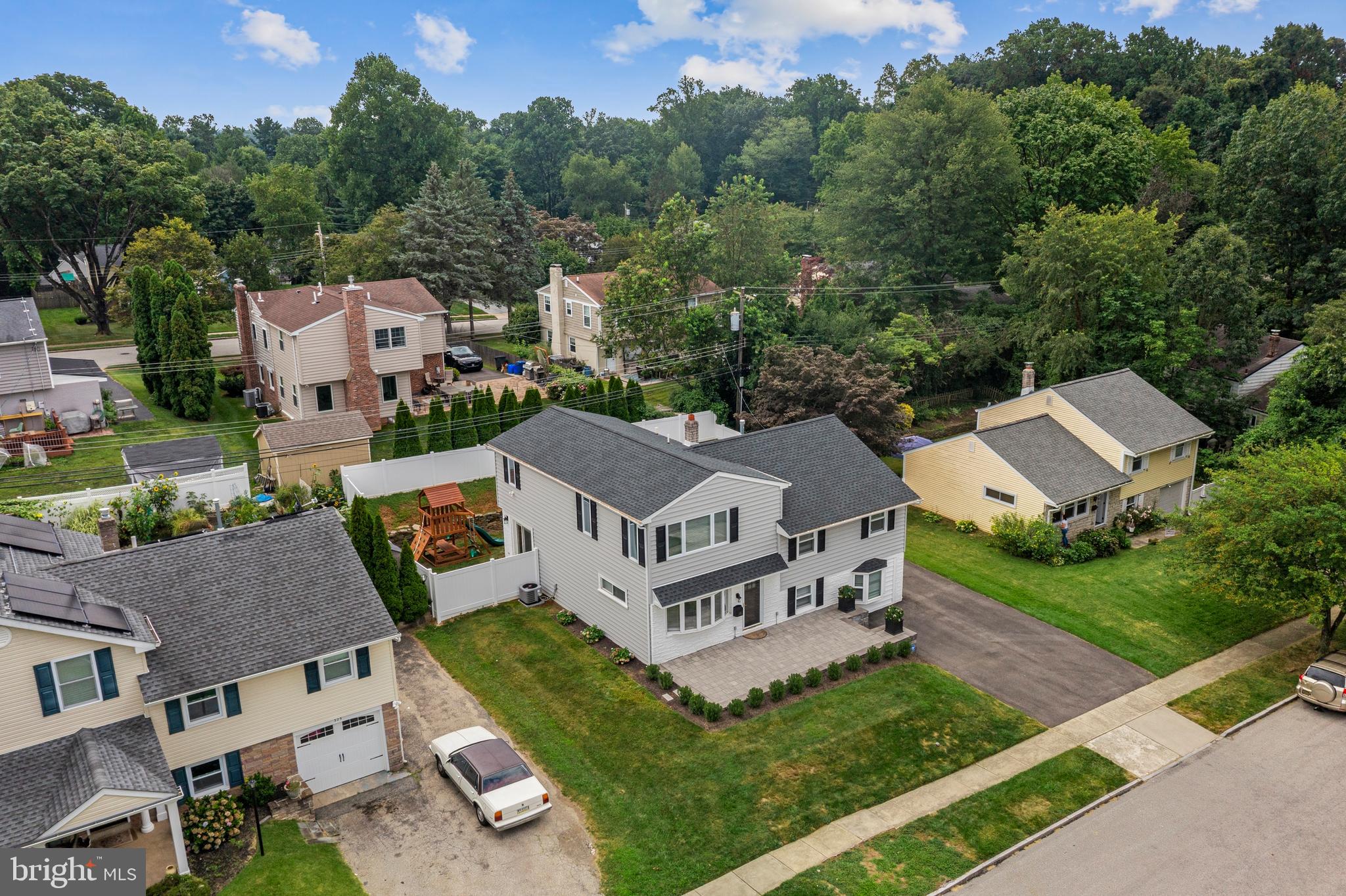 329 Williams Road Bryn Mawr, PA 19010 - Photo 52 of 61 aerial view of home - sidewalk streets