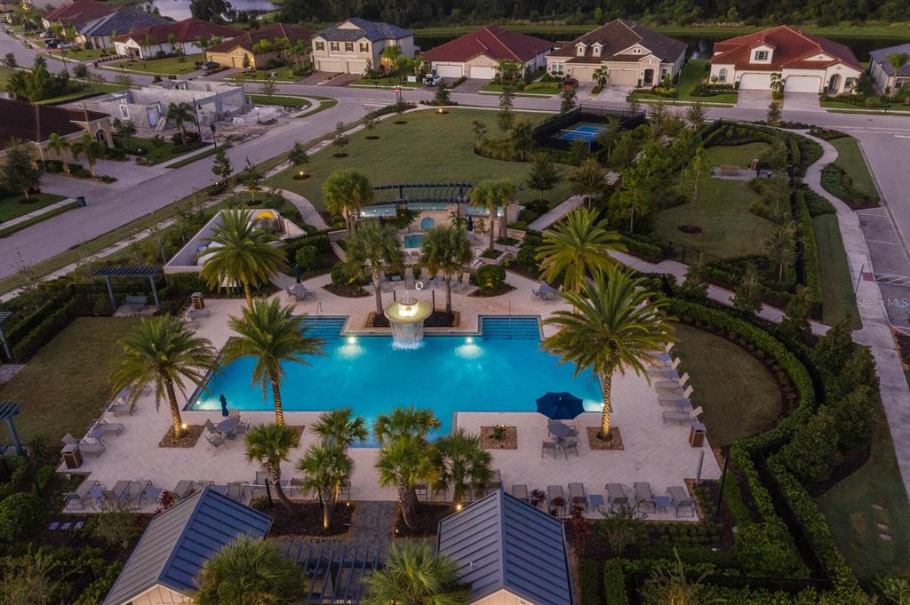2402 Starwood Court Lakewood Ranch, FL 34211 - Photo 55 of 71 an aerial view of residential houses with outdoor space