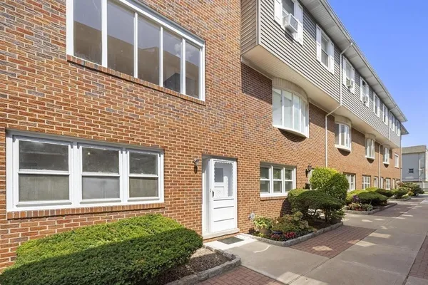 a front view of a building