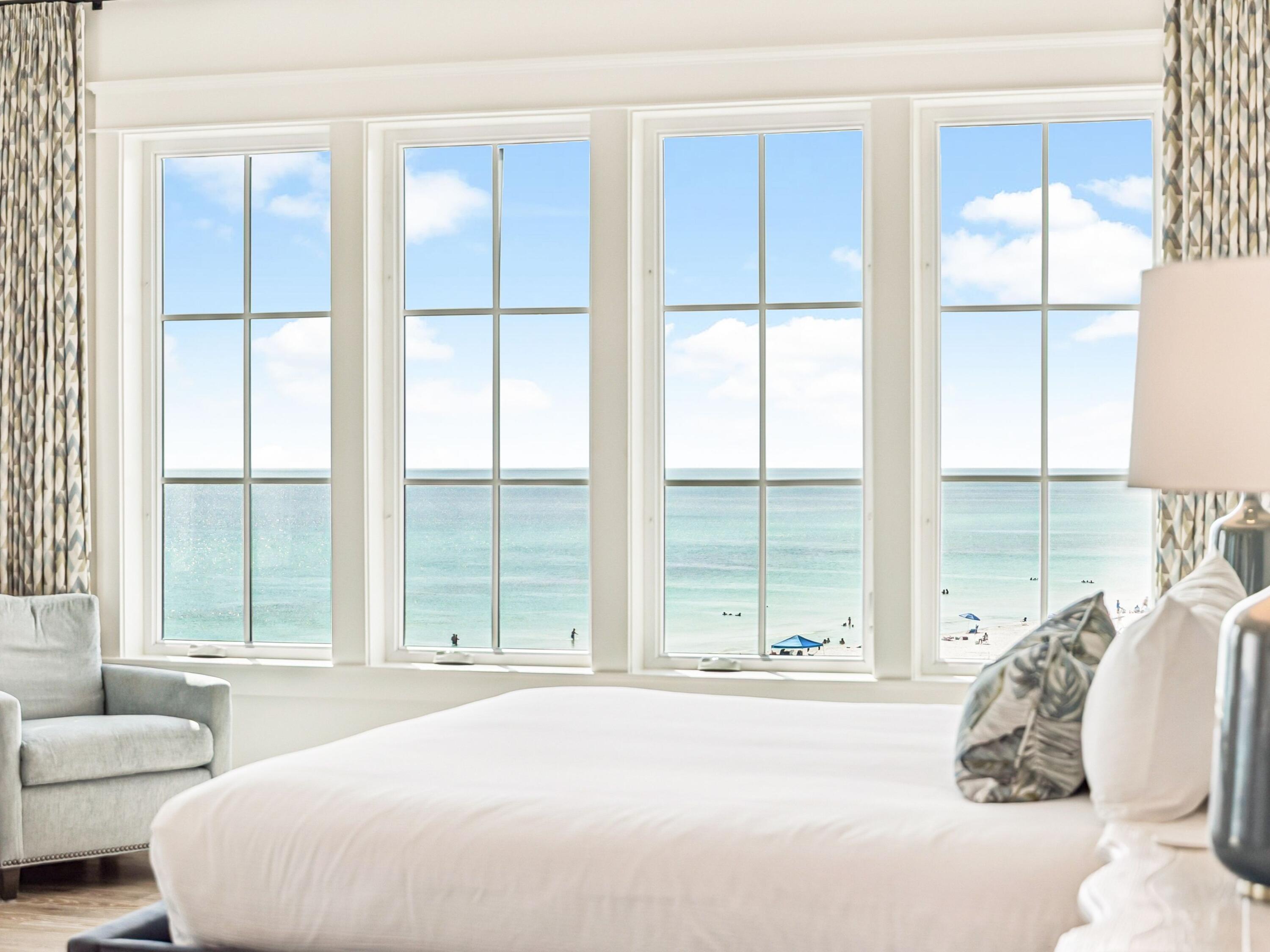 91 Emerald Cove Lane North Inlet Beach, FL 32461 - Photo 6 of 53 a bed sitting in a bedroom next to a window