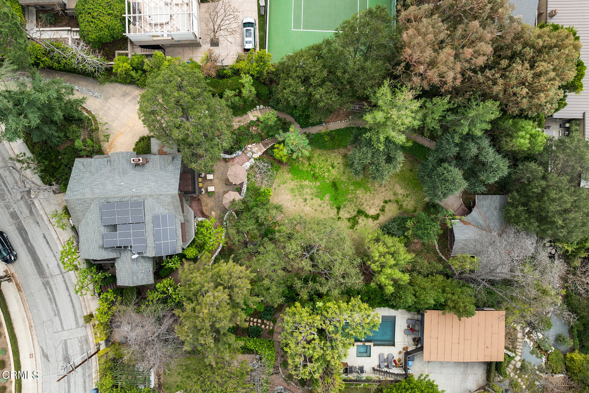 455 La Loma Road Pasadena, CA 91105 - Photo 20 of 21 an aerial view of a house with outdoor space and street view