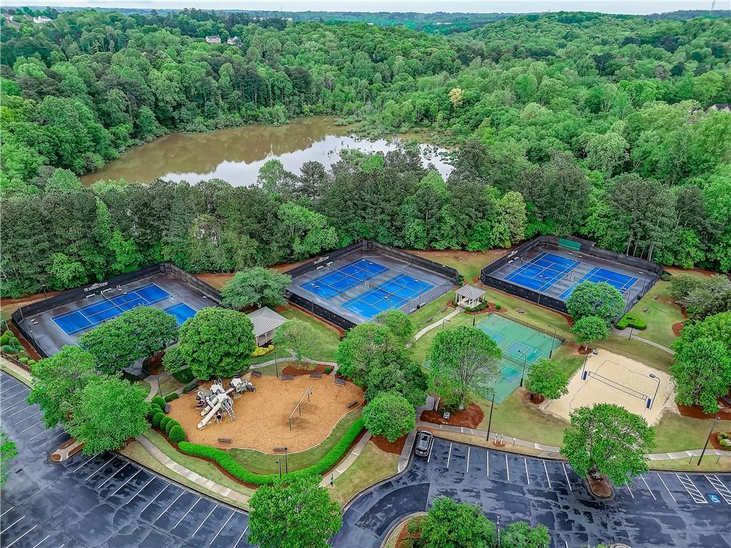 3540 Hickory Branch Trail Suwanee, GA 30024 - Photo 61 of 69 an aerial view of residential houses and outdoor space