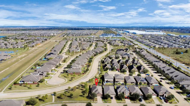 an aerial view of a city