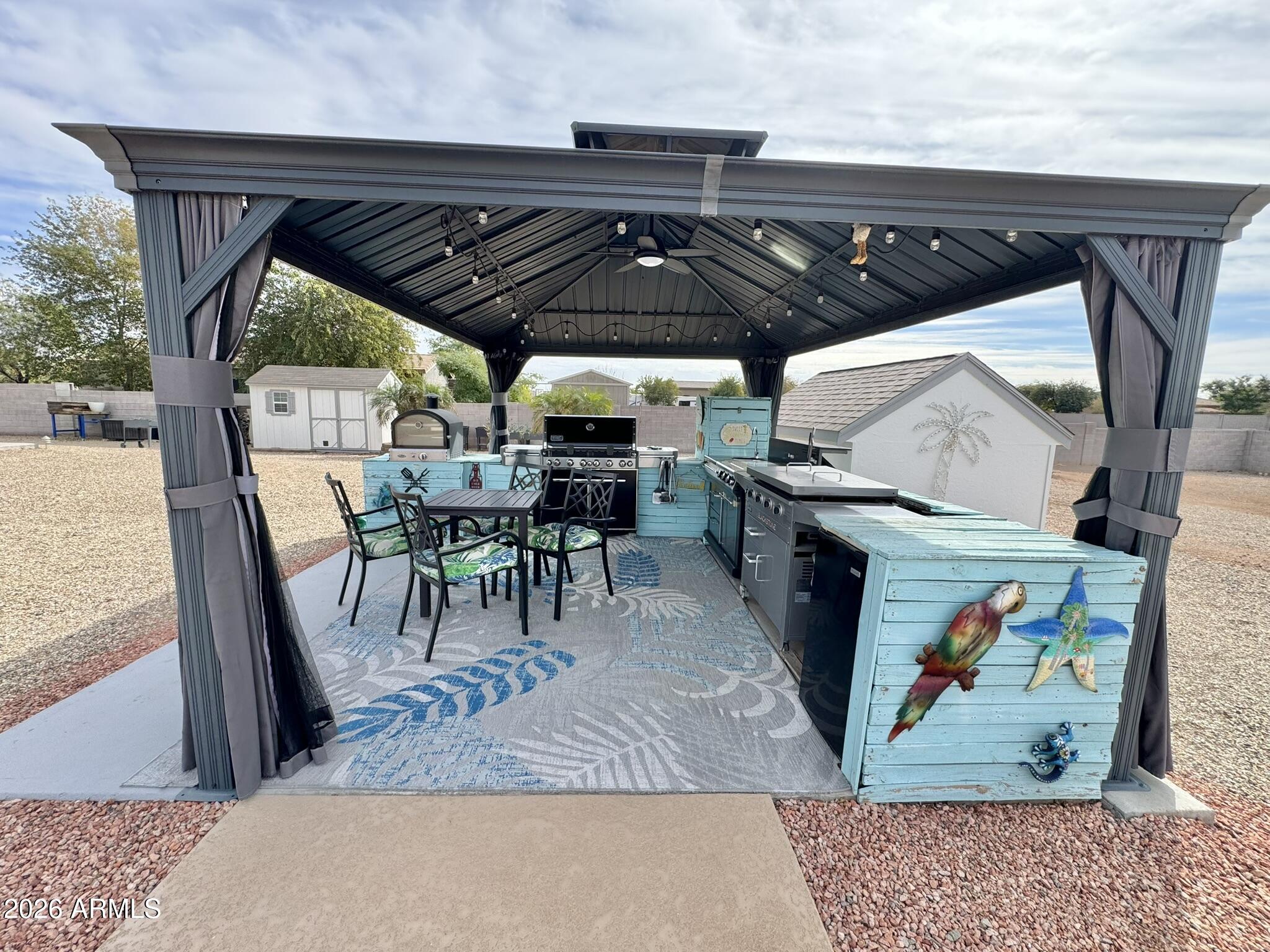 22909 West Sierra Ridge Way Wittmann, AZ 85361 - Photo 87 of 108 Gazebo Out Door Kitchen