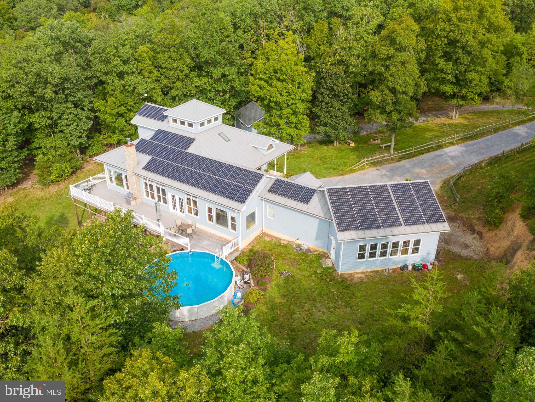 Pool in rear of home