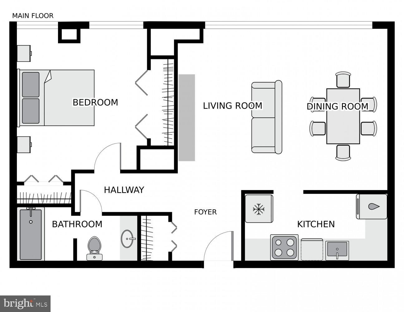 1245 13th Street Northwest, Unit 313 Washington, DC 20005 - Photo 43 of 43 a picture of a room with a bed and a wall