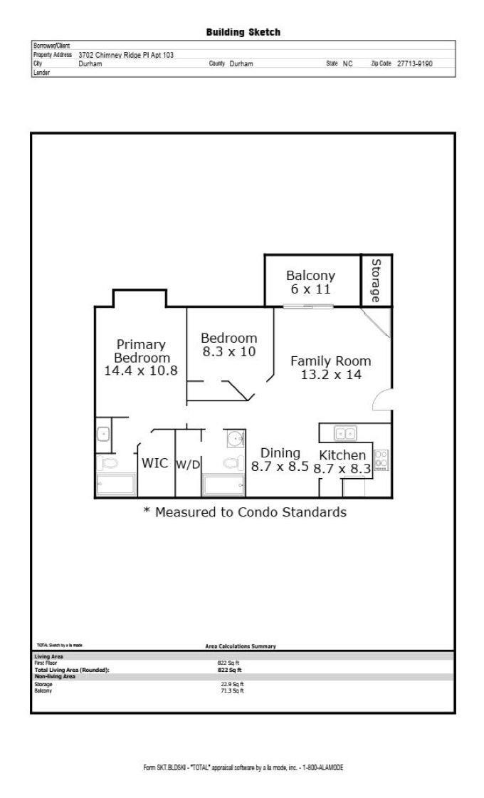 3702 Chimney Ridge Place, Unit 103 Durham, NC 27713 - Photo 24 of 24 Floor Plan