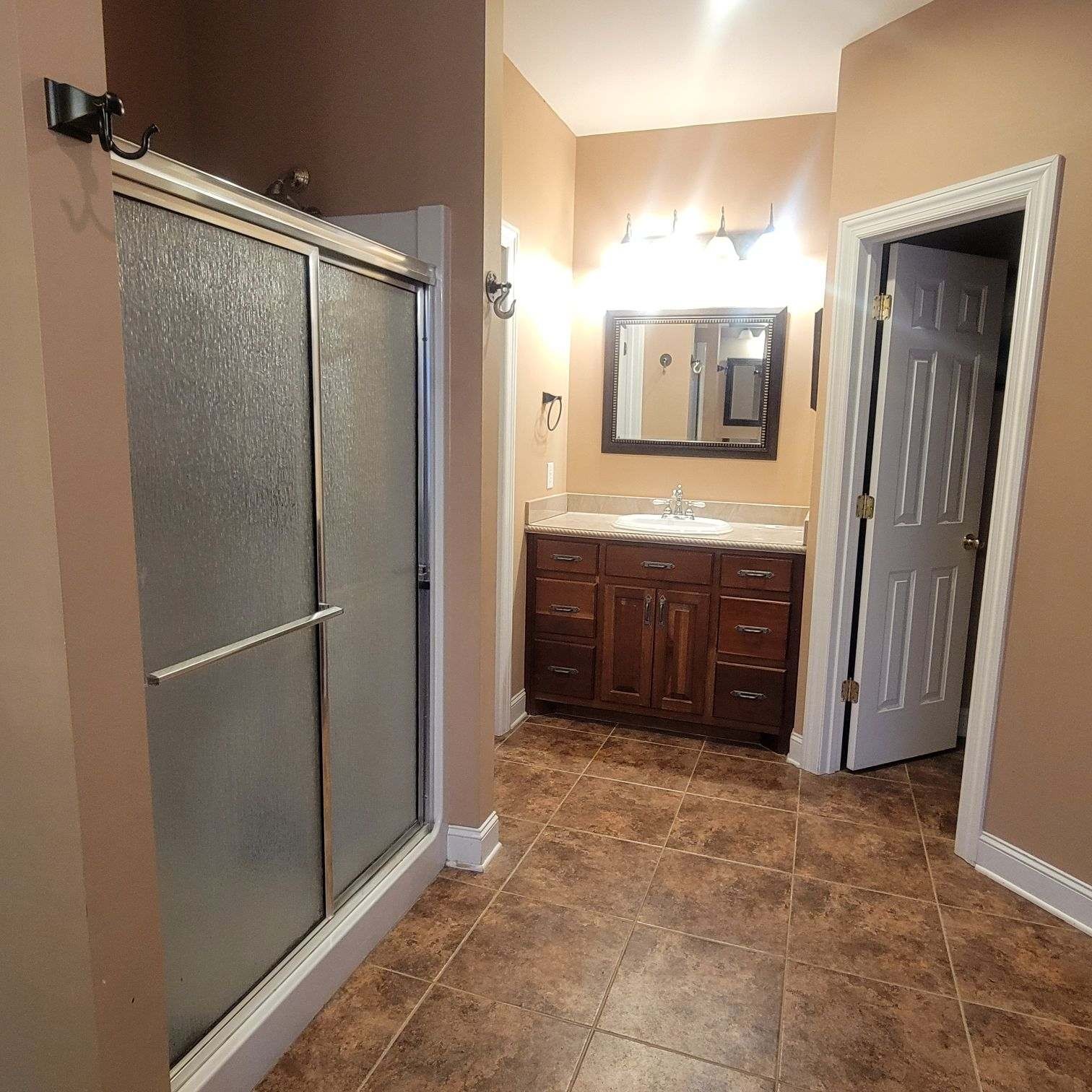 828 Prosser Road Leoma, TN 38468 - Photo 13 of 20 a bathroom with a tub shower and sink