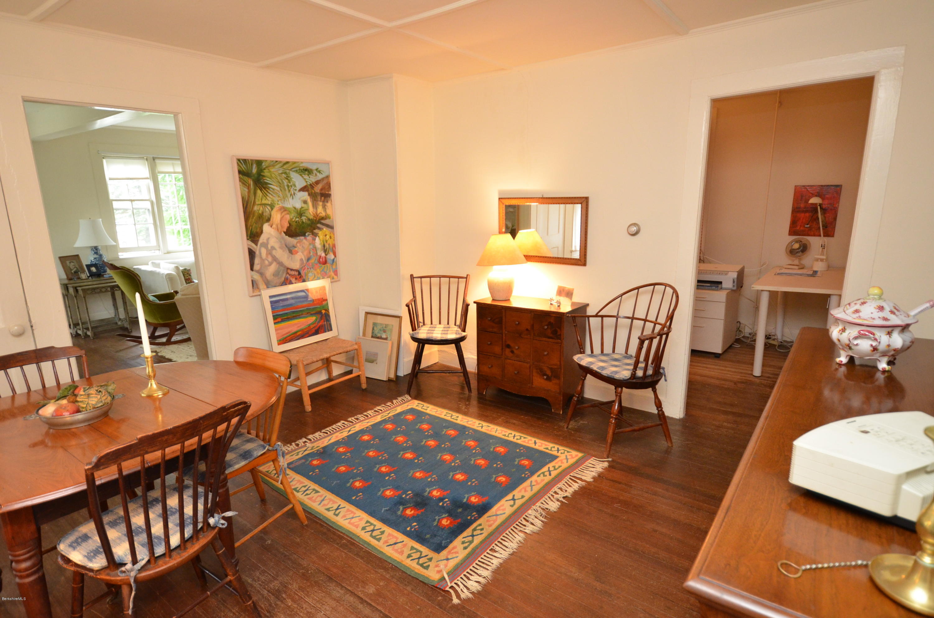 4 Cherry Hill Road Stockbridge, MA 01262 - Photo 5 of 19 a living room with furniture a rug and a table