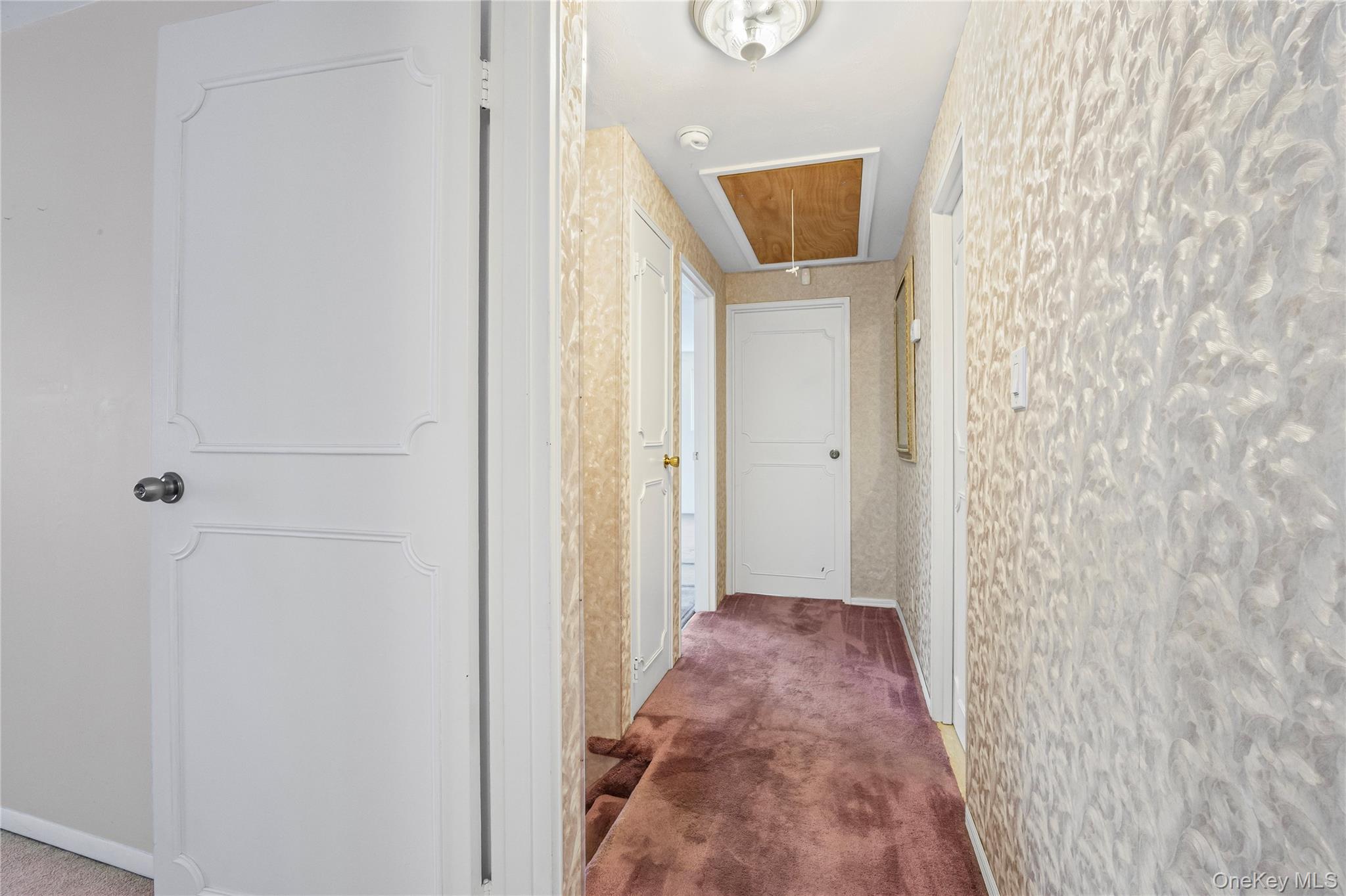 3 Brenner Road Coram, NY 11727 - Photo 28 of 41 a view of a hallway with wooden floor and a door