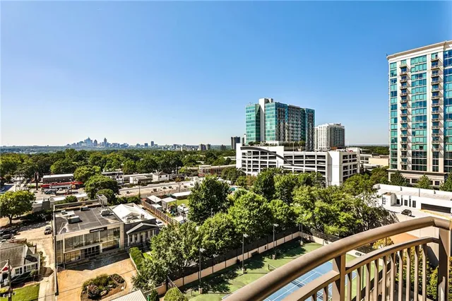 a view of city from balcony