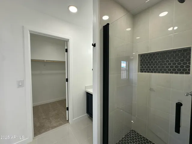 a close view of closet