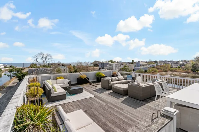 a terrace view with seating space