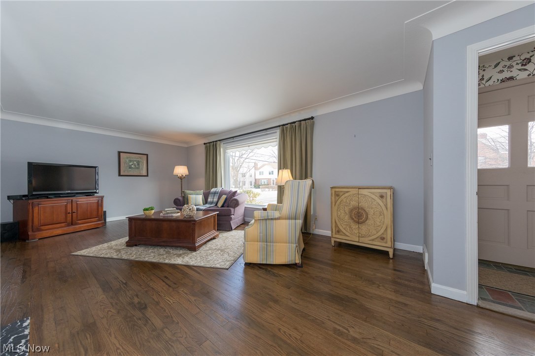2432 Saybrook Road Cleveland, OH 44118 - Photo 3 of 32 The spacious Living Room, painted in today's colors and enhanced by the newly refinished hardwood floor