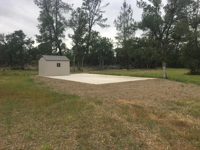 a view of a dry yard