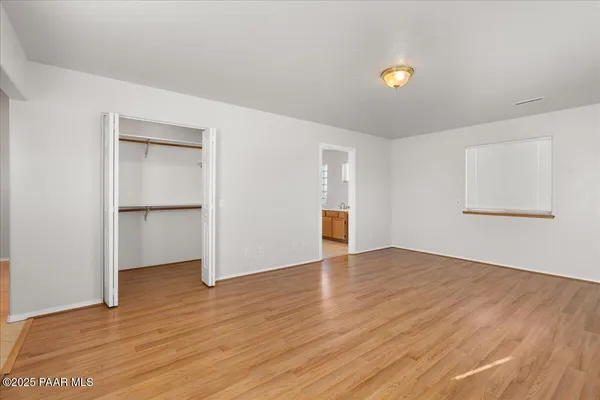 a close view of closet