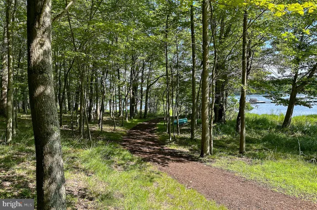a view of a lake with outdoor space