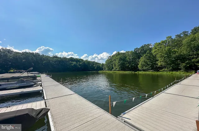 a view of a lake and outdoor space