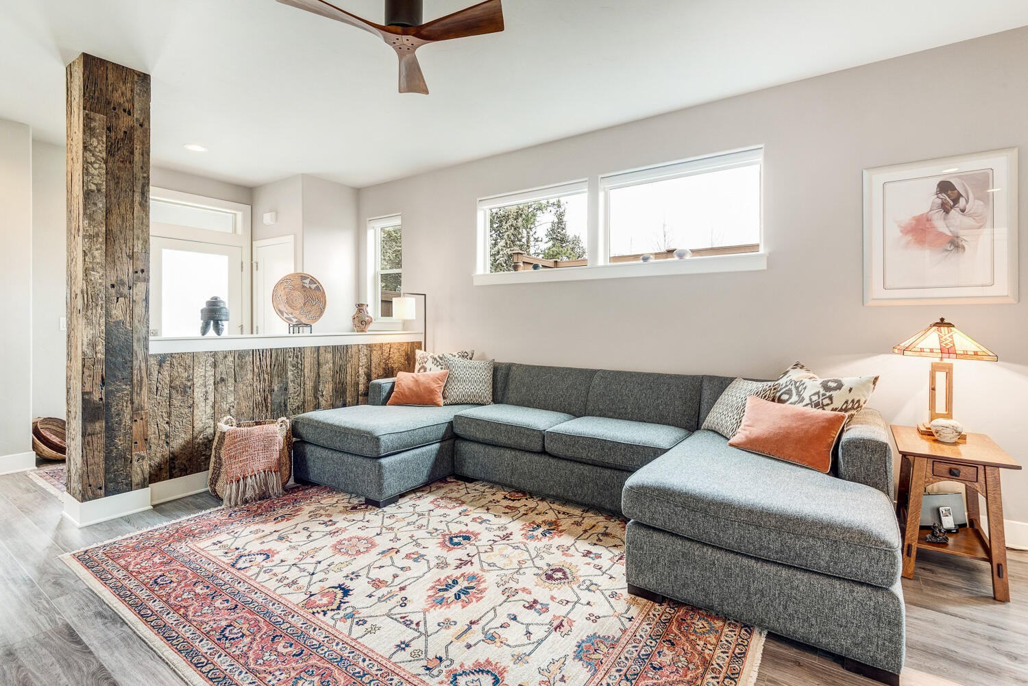 20844 Sotra Loop Bend, OR 97702 - Photo 5 of 41 Light and bright living room with 100 year old barnwood accent walls