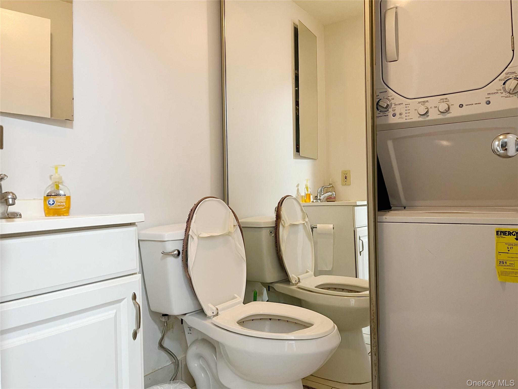 10 Canterbury Road, Unit 1B Great Neck, NY 11021 - Photo 8 of 10 a white toilet sitting next to a bathroom sink