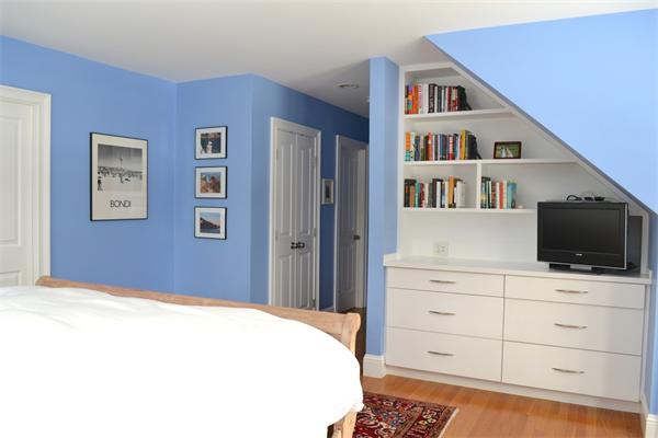21 Dane Road Lexington, MA 02421 - Photo 13 of 25 a bedroom with a bed and a flat screen tv