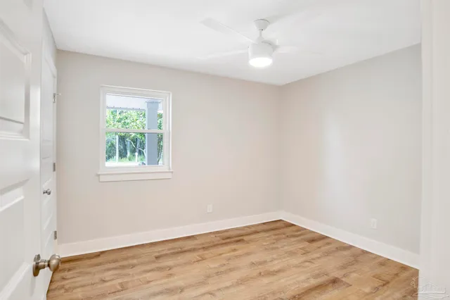 an empty room with a window