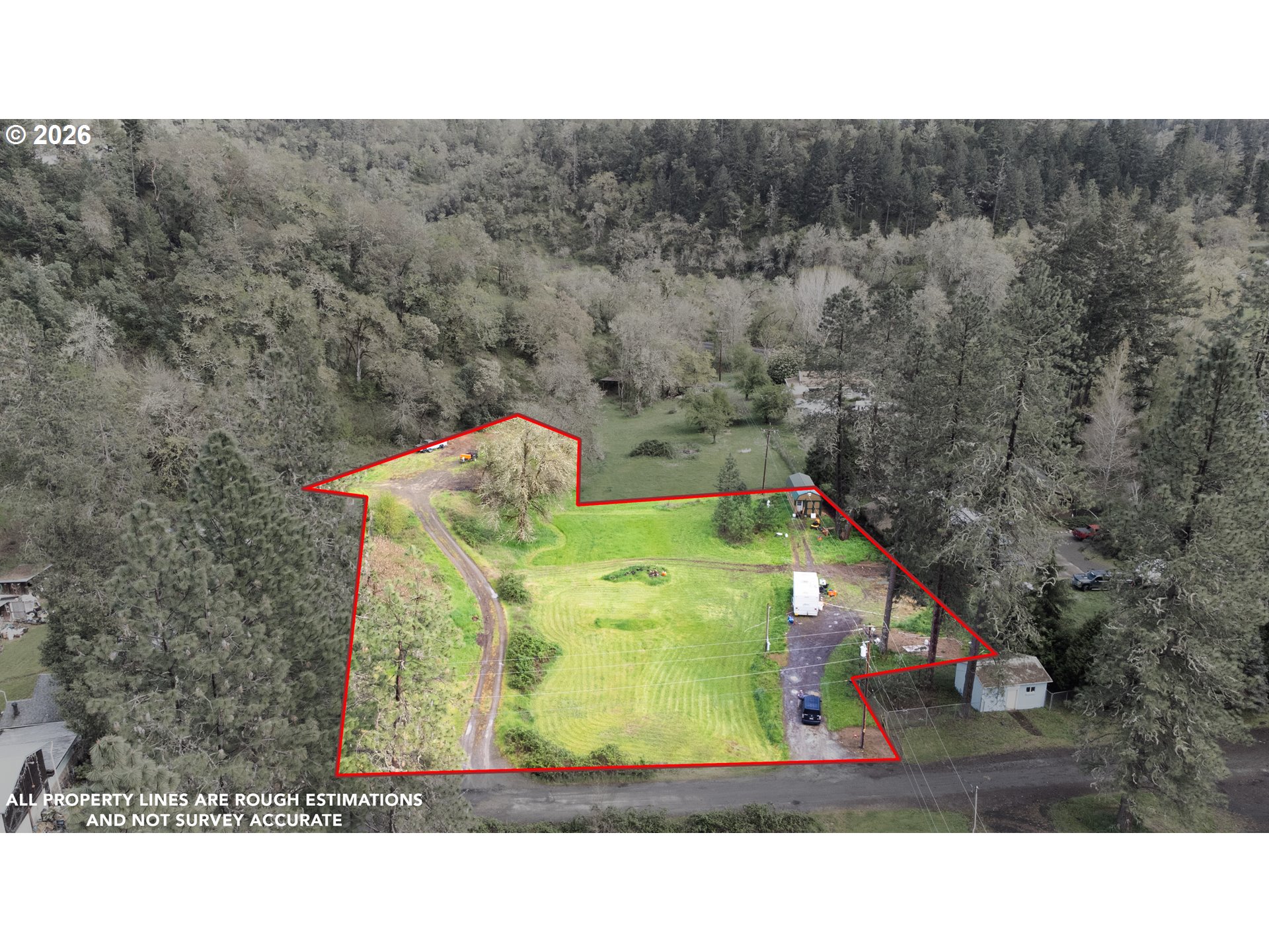 119 Winter Green Drive Riddle, OR 97469 - Photo 4 of 24 a bird view of a back yard